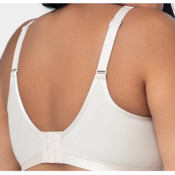 Curvy Couture Natural Cotton Luxe Unlined Wire Free Bra Style 1010 Sz 40B - Picture 3 of 4